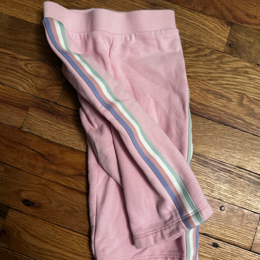 Janie and Jack Pink and Blue Sweatpants with Side Stripe